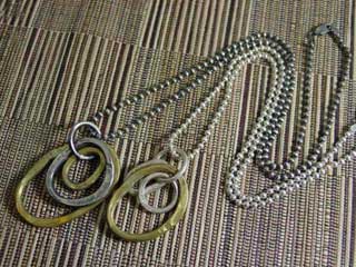 RYOKU シルバー×真鍮ハンドメイド チェーン付き 【中】